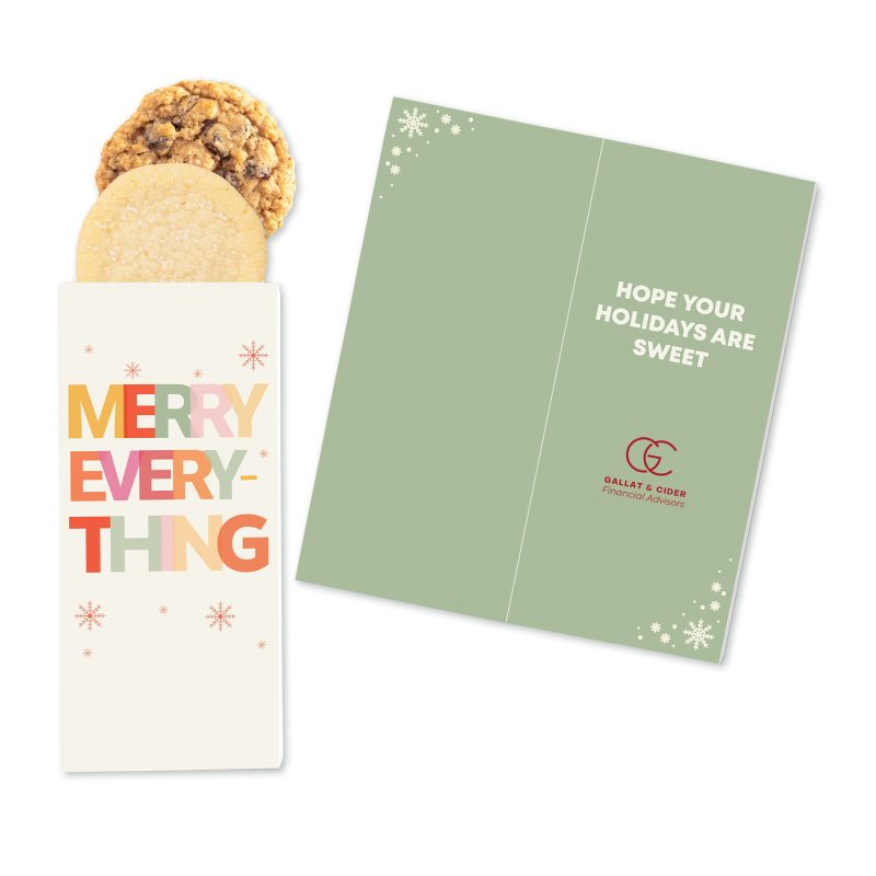 One-Color-Foil-Stamped-Stock-Holiday-Sentiment-Sweeter-Cards-with-Homestyle-Cookie-Duo-SC181MERRY Custom One Color Foil-Stamped Stock Holiday Sentiment Sweeter Cards with Homestyle Cookie Duo with your company logo