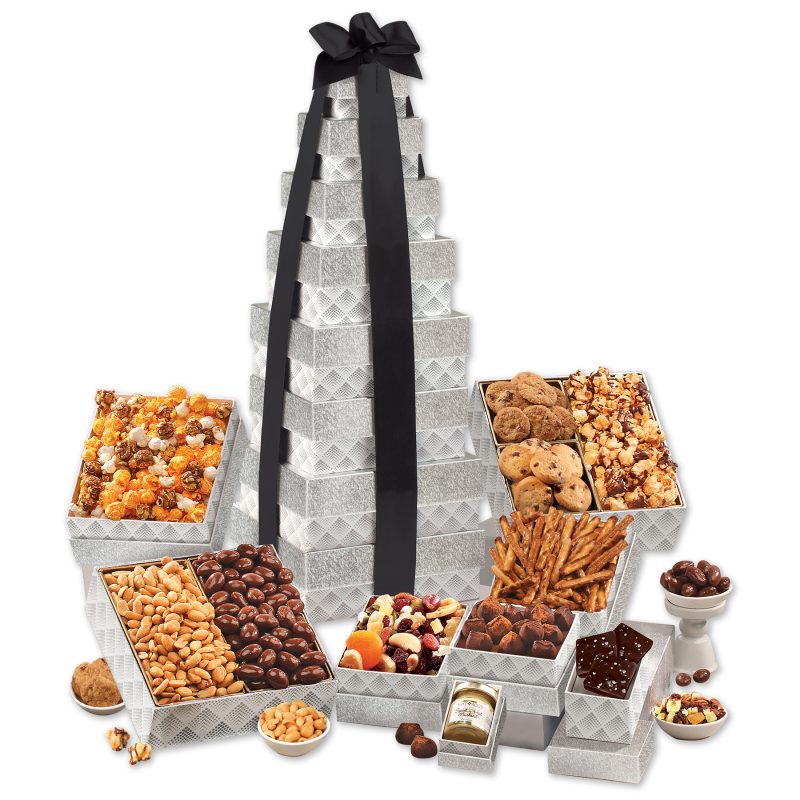 Custom Silver Delights Festive Party Tower with your company logo - 1