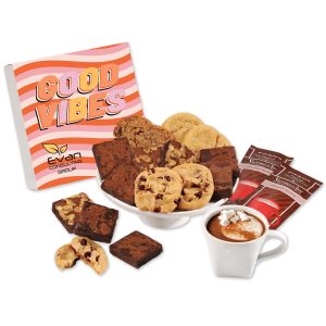 Custom Full Color Gift Box w/Gourmet Cookie & Brownie with your company logo