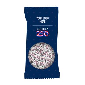 Custom America250™ Zagasnacks™ Pack Promo Bag With Printed Mints - 5" with your company logo
