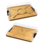 Custom Flip Serve & Store Board - Rectangle with State Engraving with your company logo - 7