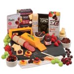 Custom Genuine Slate Serving Plate with Charcuterie Favorites with your company logo - 1