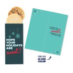 Custom One Color Foil-Stamped Stock Holiday Sentiment Sweeter Cards with Homestyle Cookie Duo with your company logo - 1