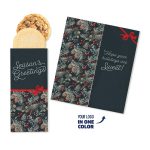 Custom One Color Foil-Stamped Stock Pine Boughs & Berries Sweeter Cards with Homestyle Cookie Duo with your company logo - 1