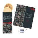 Custom One Color Foil-Stamped Stock Pine Boughs & Berries Sweeter Cards with Homestyle Cookie Duo with your company logo