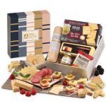 Custom Shelf Stable Snack Lover's Gift Box with Squares & Lines Sleeve with your company logo